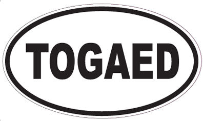 TOGAED - Oval Sticker