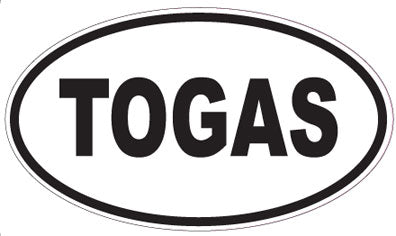 TOGAS - Oval Sticker