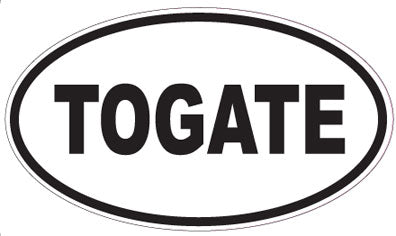 TOGATE - Oval Sticker