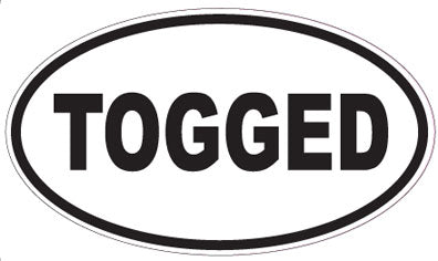 TOGGED - Oval Sticker