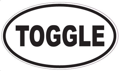 TOGGLE - Oval Sticker