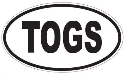 TOGS - Oval Sticker