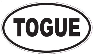 TOGUE - Oval Sticker
