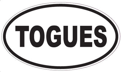 TOGUES - Oval Sticker