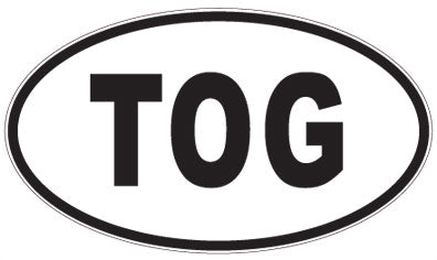 TOG - 3 Letter Initials Oval Magnet