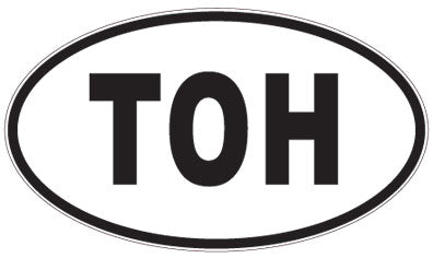 TOH - 3 Letter Initials Oval Magnet