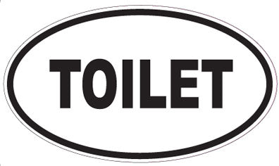 TOILET - Oval Sticker