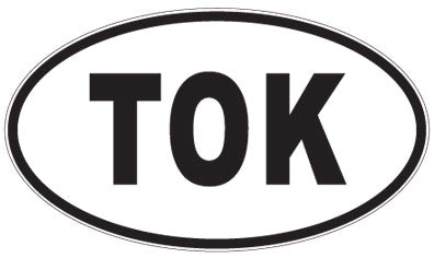 TOK - 3 Letter Initials Oval Magnet