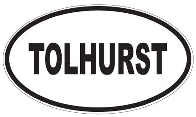 TOLHURST - Oval Sticker