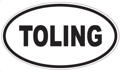 TOLING - Oval Sticker