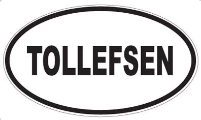 TOLLEFSEN - Oval Sticker