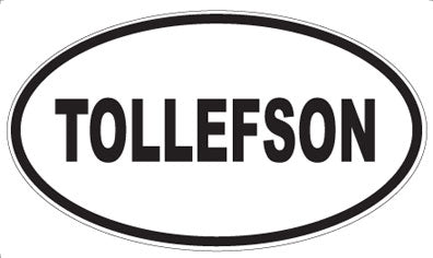 TOLLEFSON - Oval Magnet