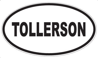 TOLLERSON - Oval Sticker