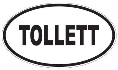 TOLLETT - Oval Magnet