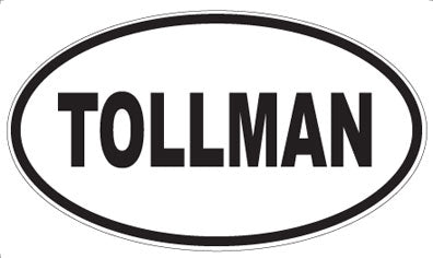 TOLLMAN - Oval Sticker