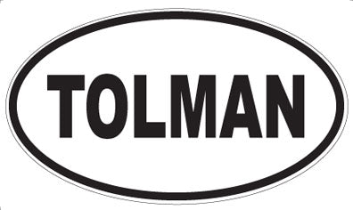 TOLMAN - Oval Sticker