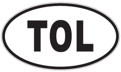 TOL - 3 Letter Initials Oval Magnet
