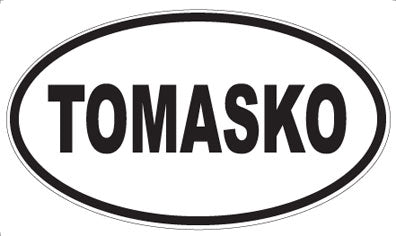 TOMASKO - Oval Sticker