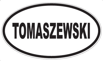 TOMASZEWSKI - Oval Sticker