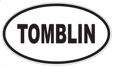 TOMBLIN - Oval Sticker