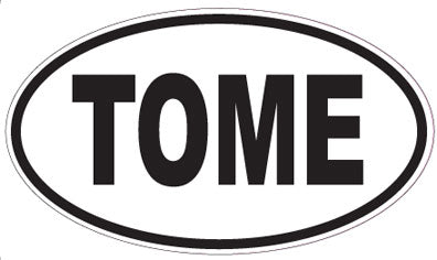 TOME - Oval Sticker