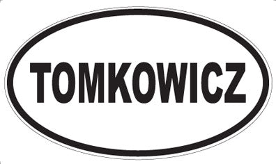 TOMKOWICZ - Oval Sticker