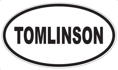TOMLINSON - Oval Sticker