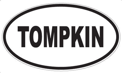 TOMPKIN - Oval Sticker