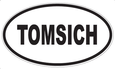 TOMSICH - Oval Sticker