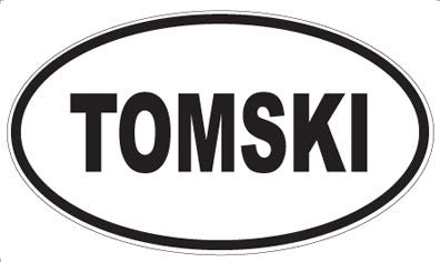 TOMSKI - Oval Sticker