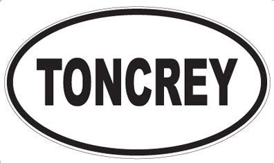 TONCREY - Oval Sticker