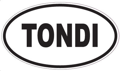 TONDI - Oval Sticker