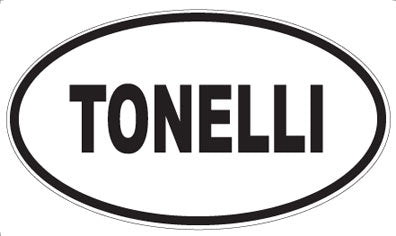 TONELLI - Oval Sticker
