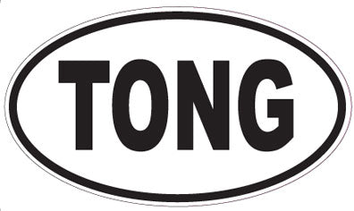 TONG - Oval Sticker