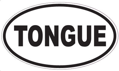 TONGUE - Oval Sticker