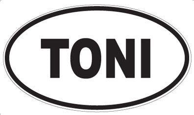 TONI - Oval Sticker