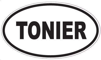 TONIER - Oval Sticker