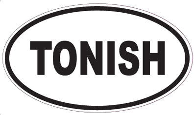 TONISH - Oval Sticker