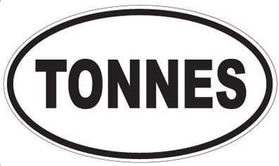 TONNES - Oval Sticker