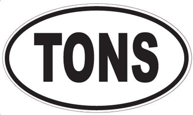 TONS - Oval Sticker