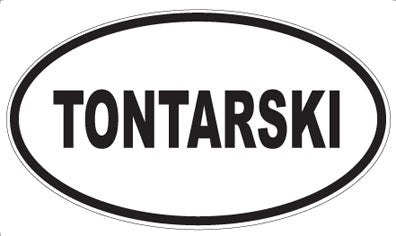 TONTARSKI - Oval Sticker