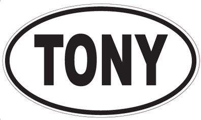 TONY - Oval Sticker