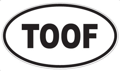 TOOF - Oval Sticker