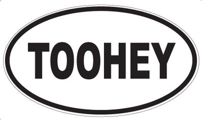 TOOHEY - Oval Sticker