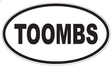 TOOMBS - Oval Sticker