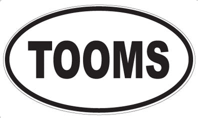 TOOMS - Oval Sticker