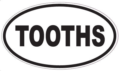 TOOTHS - Oval Sticker