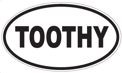 TOOTHY - Oval Sticker