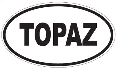 TOPAZ - Oval Sticker