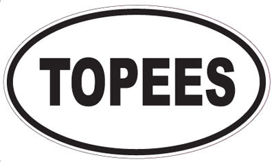 TOPEES - Oval Sticker